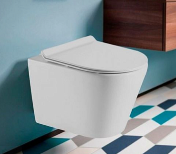 Унитаз подвесной MIRSANT Torr, крышка Soft-Close, безободковый